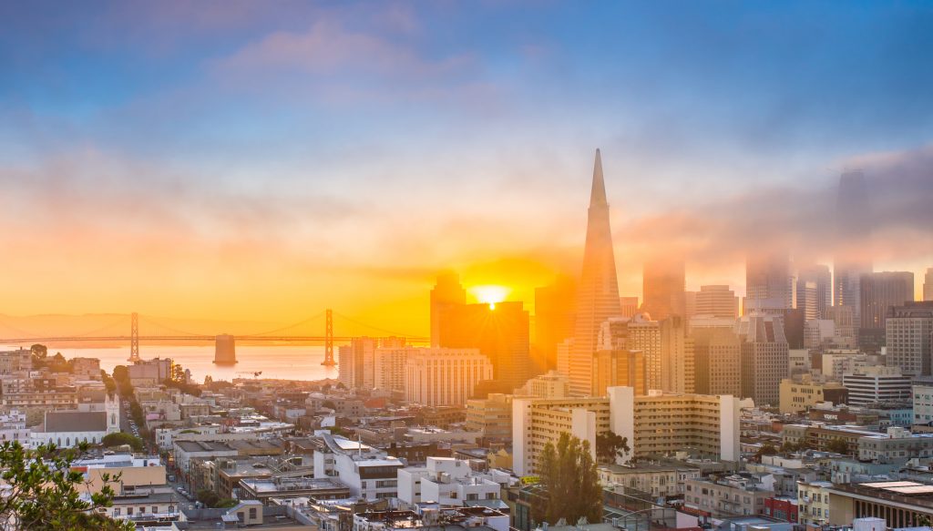 San Francisco Skyline At Sunrise - The O'Donnell Financial Group